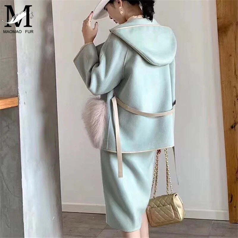 Кашемировое Женское пальто на весну и осень корейский стиль новинка 2019