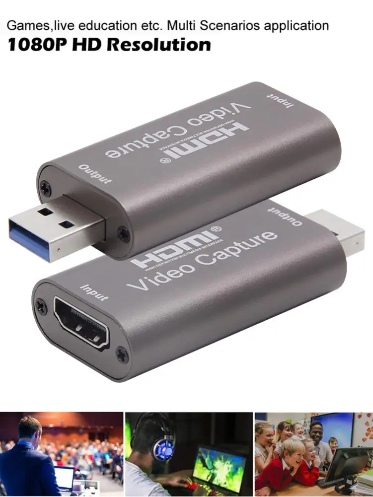 

New Audio Video Capture Card HDMI To USB 1080p USB3.0 Video Recorder Game Capture Card For Game Streaming Live Broadcasting