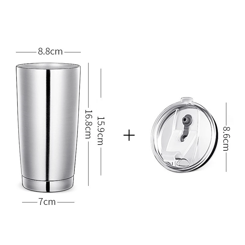 

Summer hot sell Custom logo or name logo 20 oz Stainless Steel Beer Tumbler Travel Beer Mug Water Bottle Thermos Coffee mugs