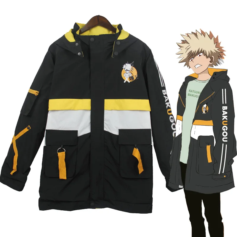DIOCOS Boku no My Hero Academy Bakugou Katsuki мужские костюмы для косплея женская зимняя куртка