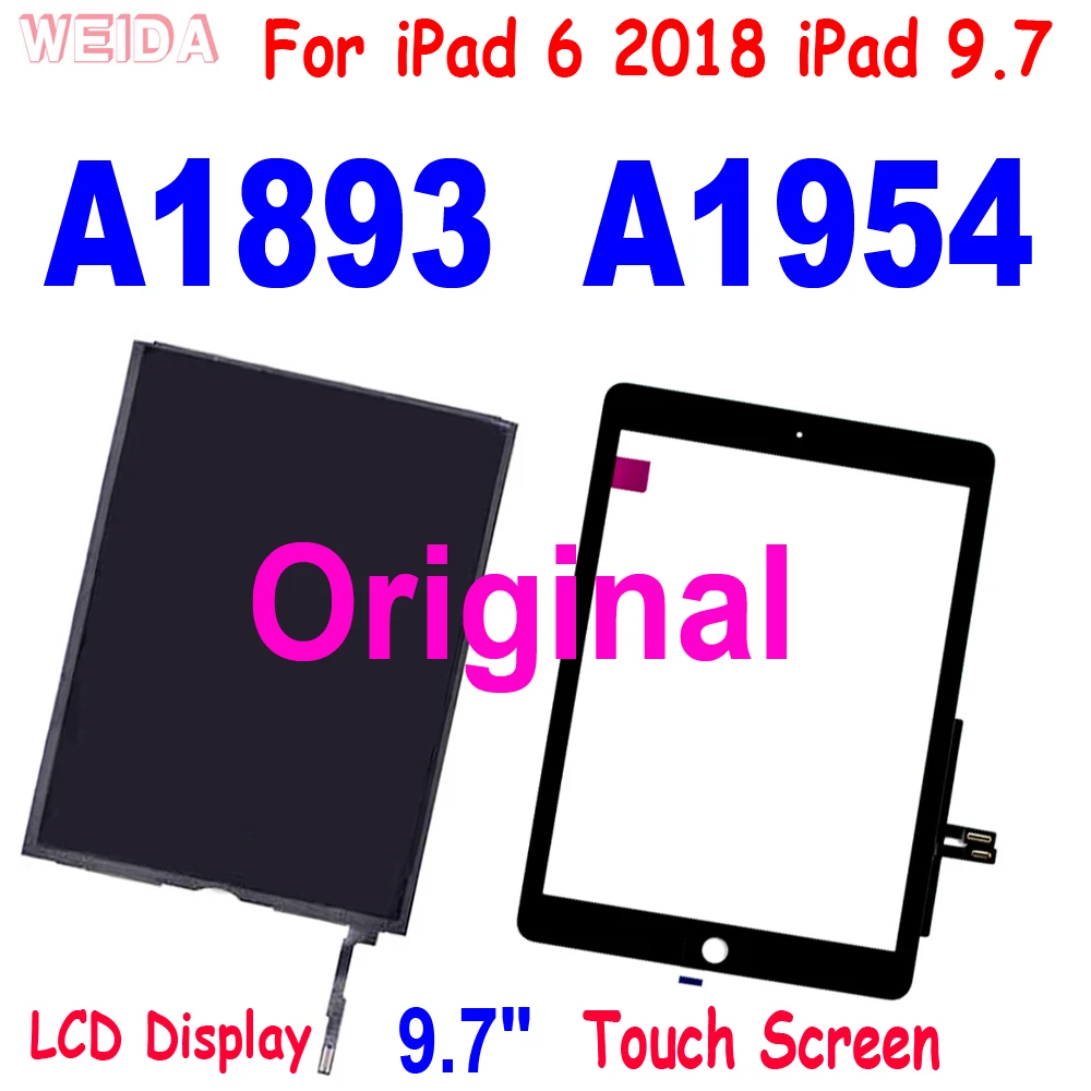 9 7 &quotоригинальный для iPad6 iPad 6 2018 LCD A1893 A1954 ЖК-дисплей сенсорный экран дигитайзер