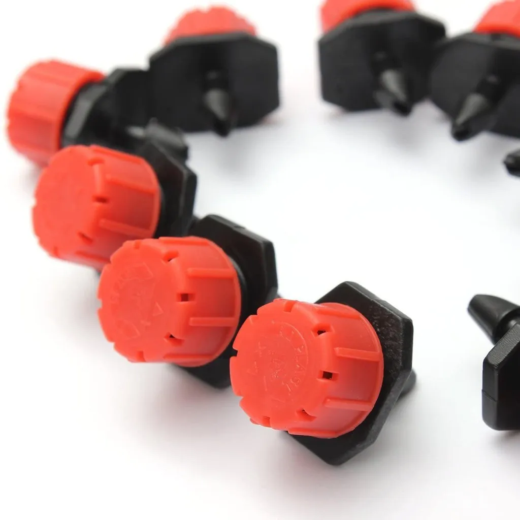 100pcs 1/4 дюймов регулируемый шланг капельница с микро потоком капельного