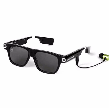 black lens Смарт-очки, видеокамера, bluetooth-гарнитура 4,0, гарнитура, синхронизация телефонных звонков, gps, Подсказка, музыка, будильник для сна, для телефонов IOS, Android - Цвет: black lens