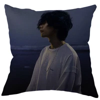 custom square pillowcase singer yonezu kenshi cotton linen pillow cover zippered 45x45cm one sides diy gift officehomeoutdoor