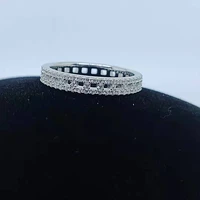 womens fashion classic s925 sterling silver hollow lattice zircon ring original high quality exquisite jewelry holiday gift