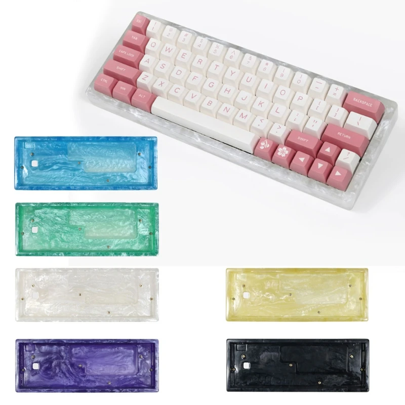 

35EA New Arrival Keyboard Case Resin Light Case Milk Shell PCB Costar Plate For 60% GH60 DZ60 XD60 Poker2 Mechanical Keyboard