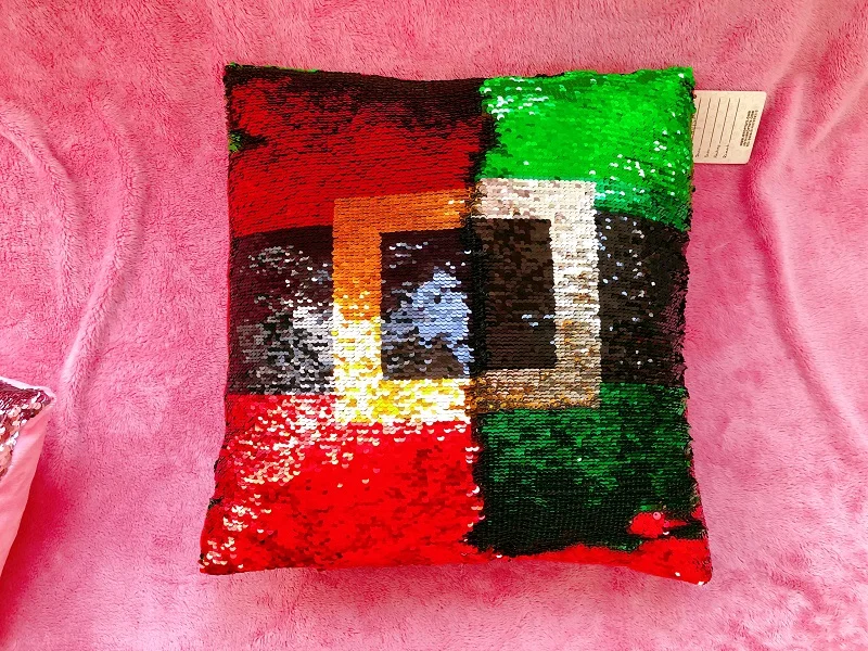 Мягкая декоративная подушка с блестками 40 см|Плюшевые подушки| |