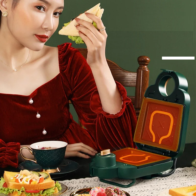 220 В бытовой Электрический вафельница машина с антипригарным покрытием