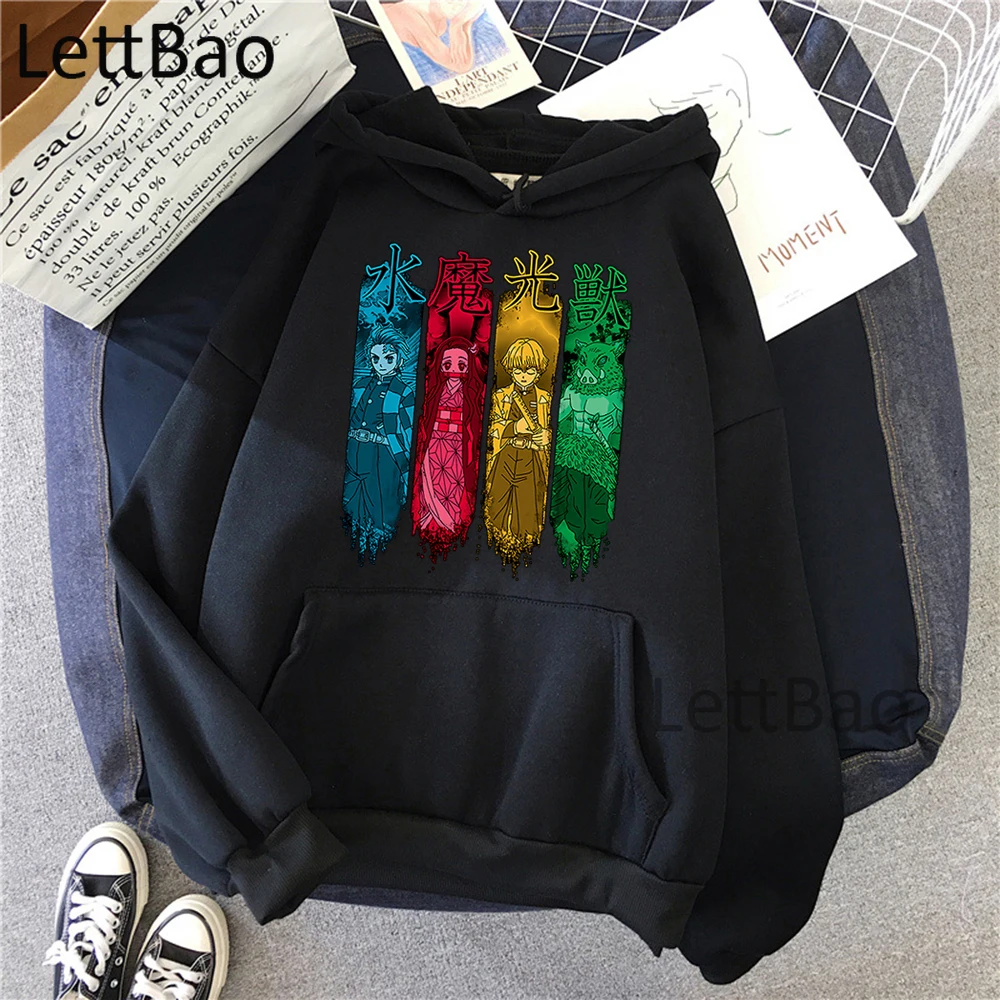 

Demon Slayer Anime Printed Hoodies Men Women New Fashion Brand Clothing Hip Hop Streetwear Pullover Casual Harajuku Tops Hoodies