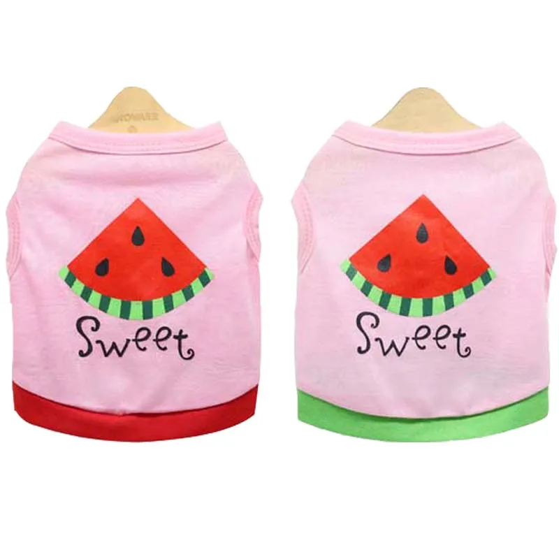 Летняя одежда для собак хлопковый жилет щенков чихуахуа маленького и среднего