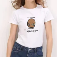 2021 tees women t shirt potato print casual white short sleeve ullzang streetwear t shirt fashion 90s anime