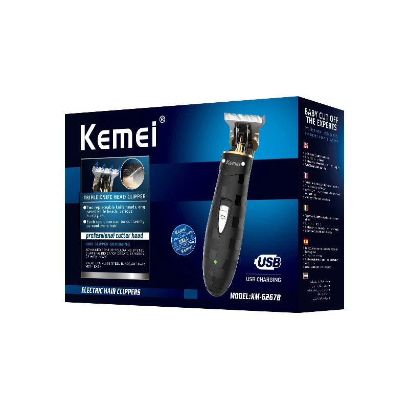 

Kemei профессиональная машинка для стрижки волос 0 мм с заплечной головкой для мужчин бритва электрическая Беспроводная Машинка для стрижки Т...