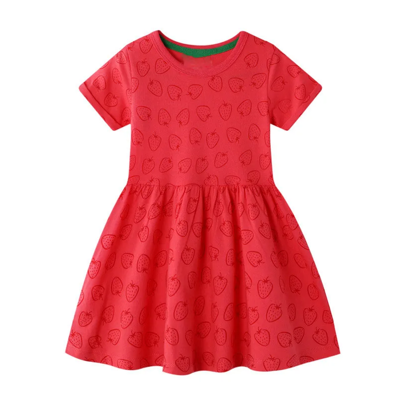 2021 Dress Girl Vestidos Kids Clothes Girls Summer Animal Dresses Butterfly Sukienki Robe Fille Vestido Infantil Jurken | Детская одежда