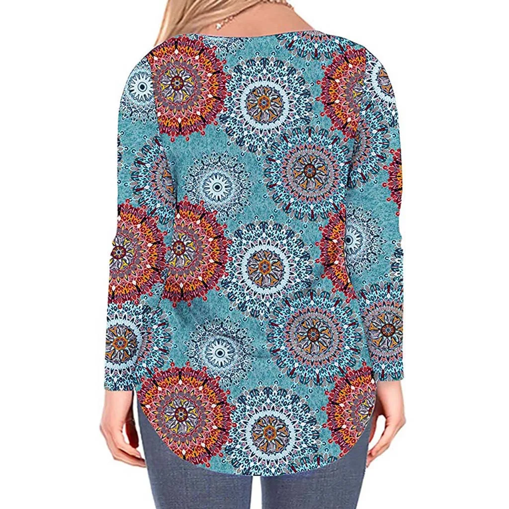 

Women's Plus Size V-Neck Long Sleeve Casual Basic up Blouse blusas mujer de moda 2019