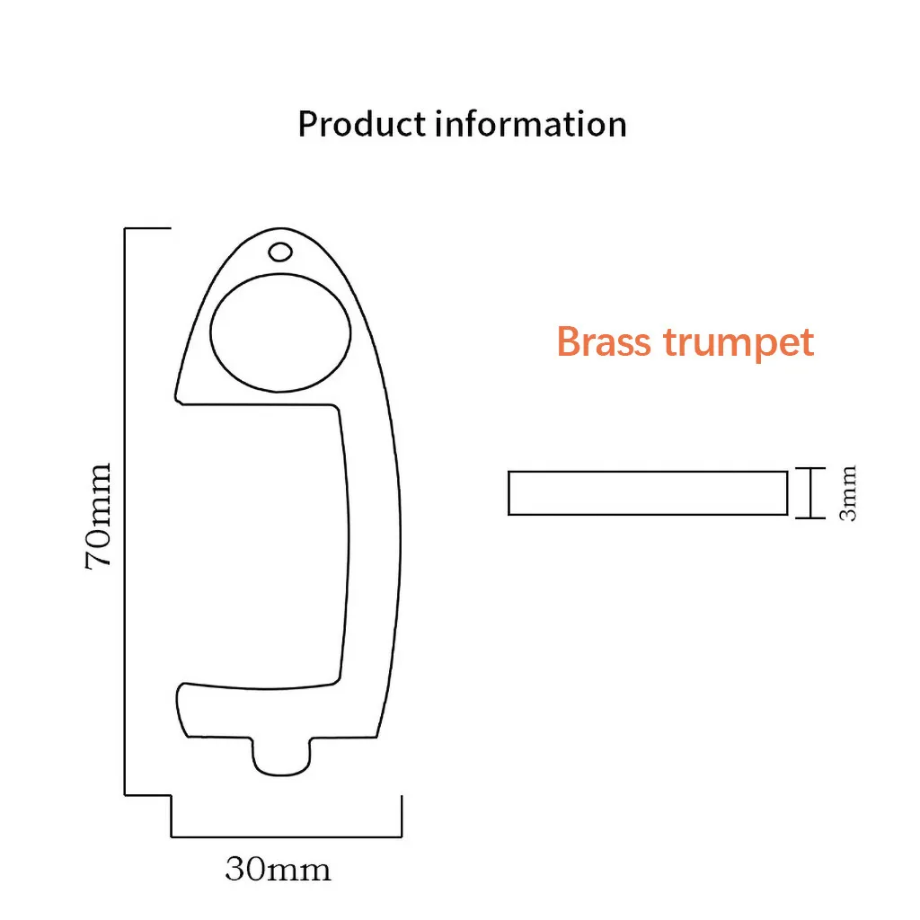 Ручной антимикробный латунный EDC открывалка двери и стилус портативный пресс