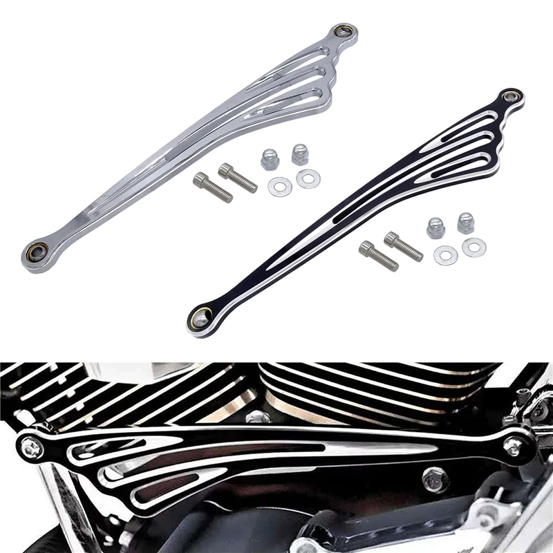 Motorcycle Shift Linkage for Harley Road King 1980-2017 Shift Linkage Black Chrome Linkage Wing Gear CNC Shift Lever Wing