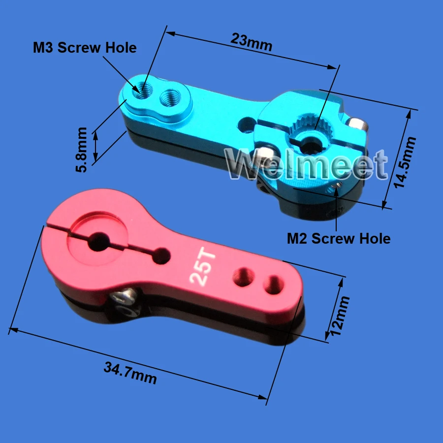 Радиоуправляемый автомобильный сервопривод с полурычагом CNC 25T M3 крутящий момент