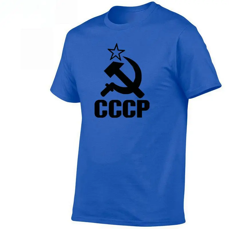 16 Летние русские футболки CCCP для мужчин, футболки с коротким рукавом, футболки с круглым вырезом из хлопка для мужчин - Цвет: 16
