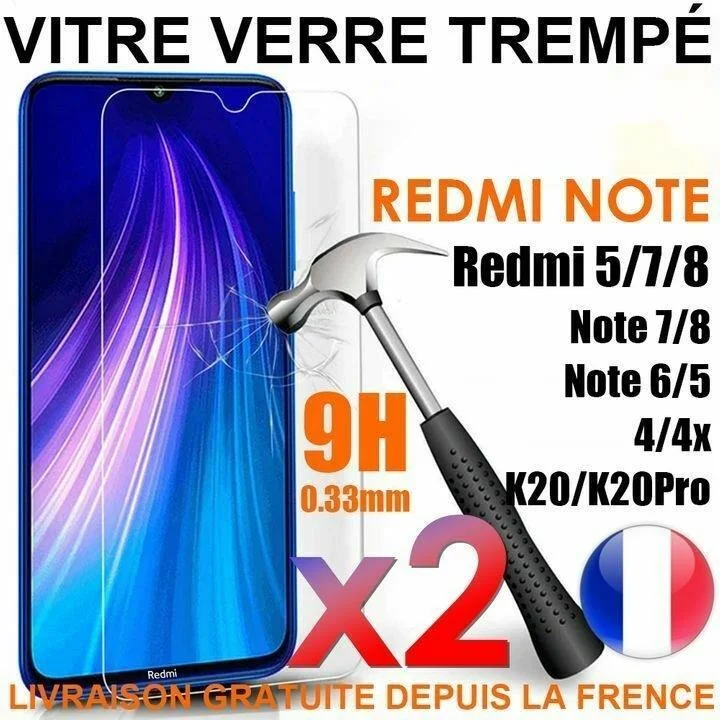 

Vitre Protection Verre Trempe For Xiaomi Redmi Note 9 9S 8 Pro/8T/Note 7 Redmi 9A 8A