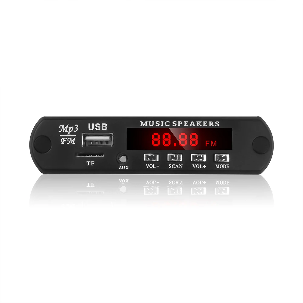 MP3 WMA WAV декодер плата без Bluetooth MP3-плеер автомобильное аудио USB TF FM радио модуль 5 в 12
