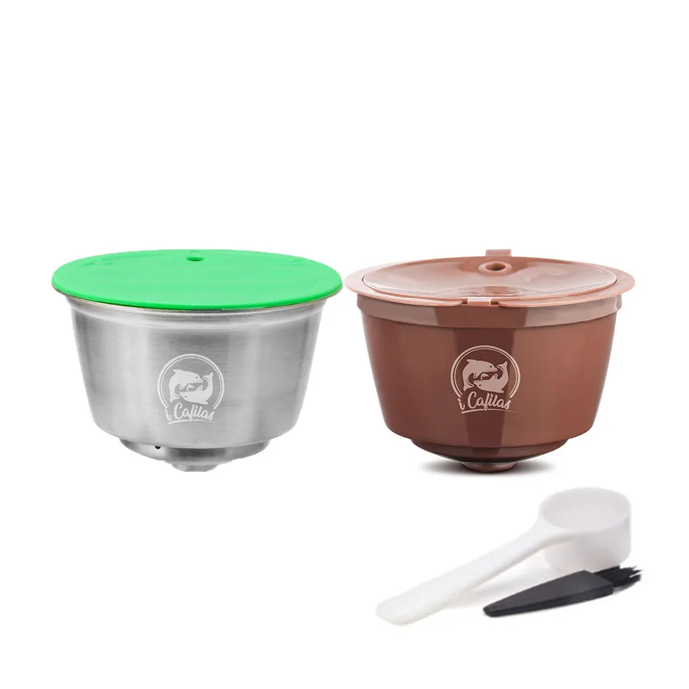 1Plastice Stainless Nescafe, кофе, капсула, многоразовый фильтр, Pod из нержавеющей стали и пластика, многоразовая корзина для кофе Dolci Gusto - Цвет: 1Plastice Stainless