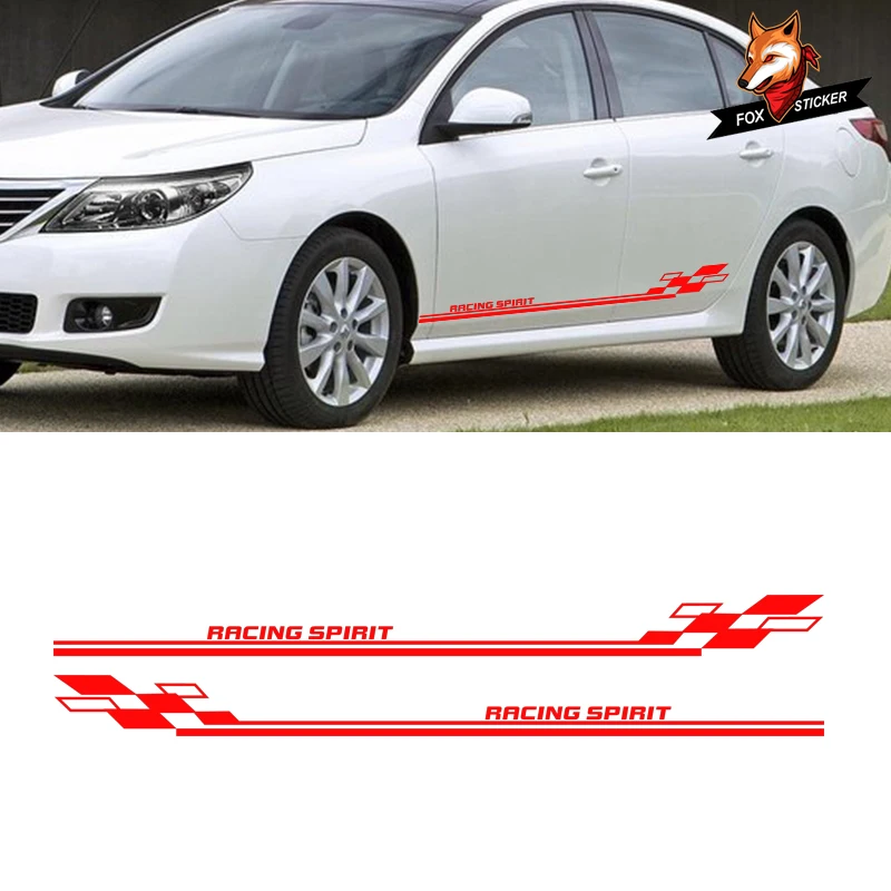 Наклейки для кузова автомобиля 2 шт. спортивный Стайлинг графическая виниловая