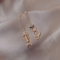 2020 new fahion womens earrings fine cat fish drop earrings for women bijoux korean party party girl jewelry gifts wholesale