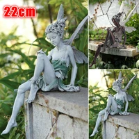 1822cm large size tudor and turek sitting fairy statue garden ornament resin craft yard home garden decor outdoor dropshipping