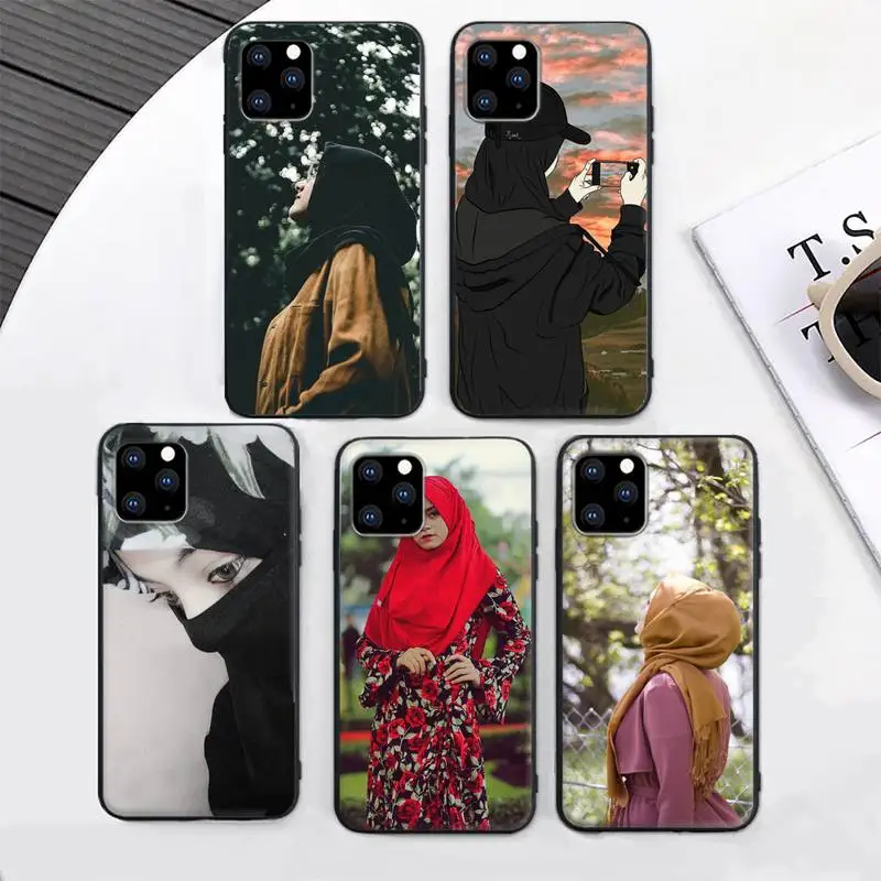 

cartoon hijab muslim Girl Phone Case for Apple iPhone 5 6 7 8 x xr xs se max pro plus mini 2020 Fundas cover