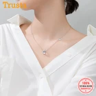 Женское короткое ожерелье с подвеской Trustdavis, из 100% настоящего серебра 925 пробы с радужным единорогом, ювелирные изделия DA314