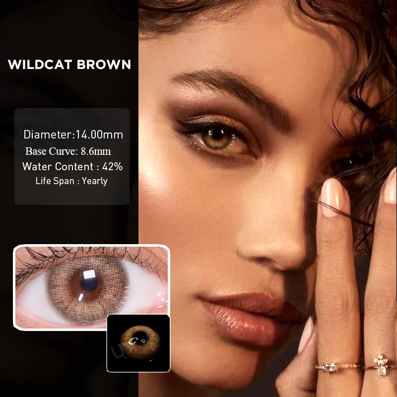 2 шт. Wildcat Цвет ed контактные линзы для глаз год бросить мягкие естественный вид