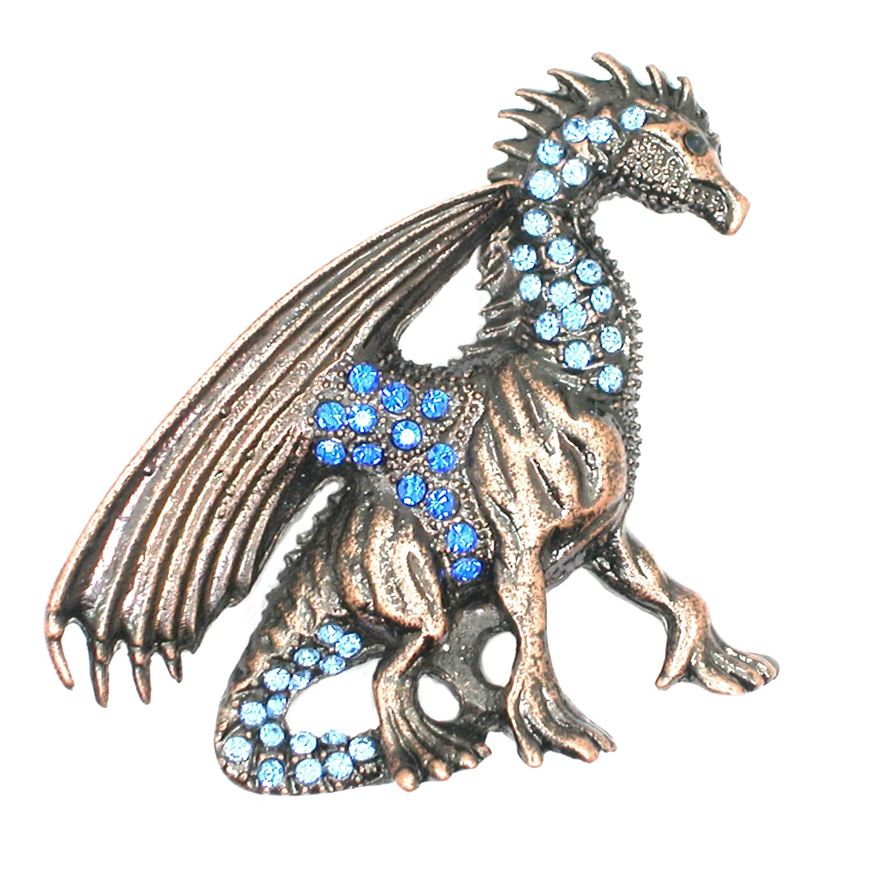 

Autique copper Flying Dragon Brooches For Women Men Brooch Jewelry pins Retro Boutonniere Hijab Pin