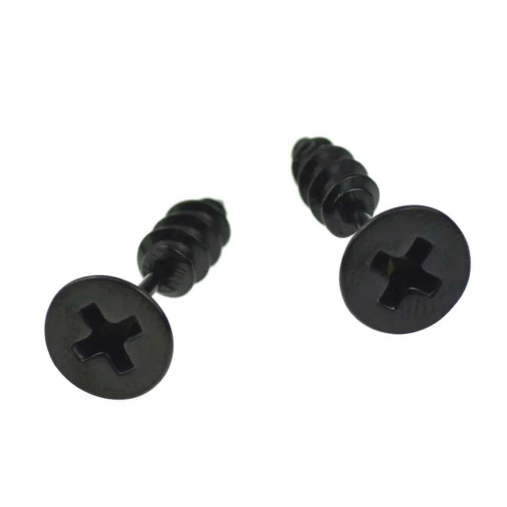 1 шт. Модные мужские и женские унисекс стимпанк серьги-гвоздики из нержавеющей