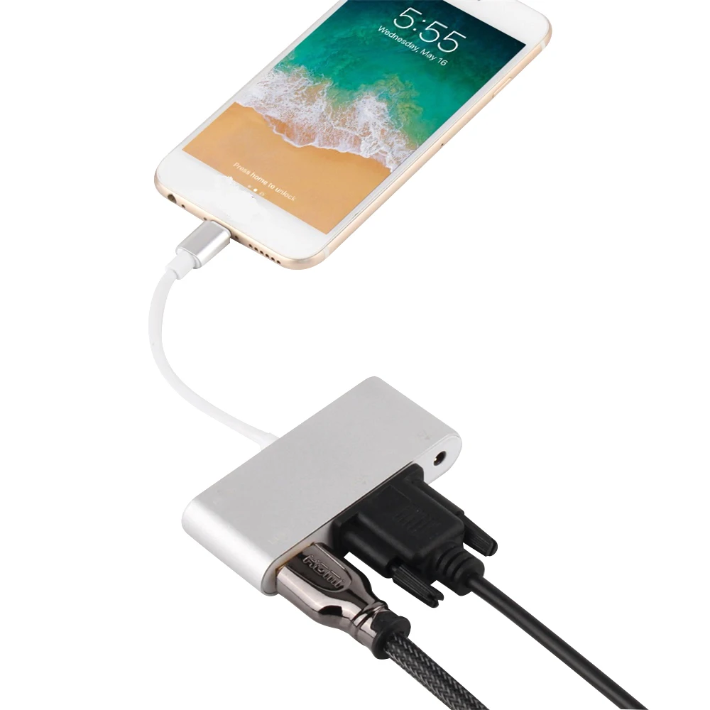 Новый для iPad Apple цифрового AV HDMI 4K USB кабель 1080P HD адаптеры Iphone X 8/7/6/Ipad Air| |