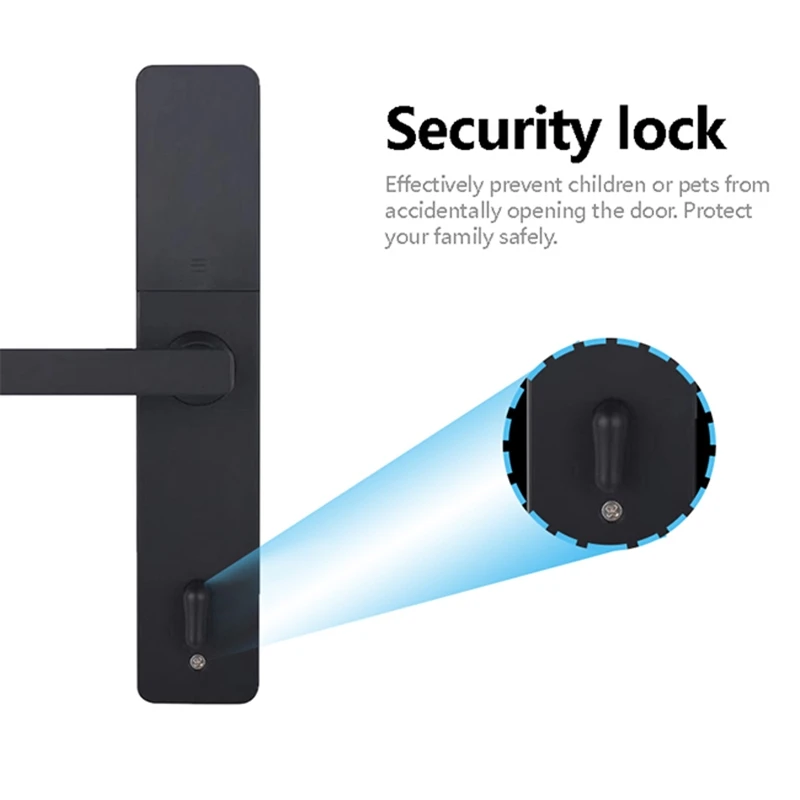 Smart door lock European rfid hotel handle intelligent security wireless electric fingerprint for home | Безопасность и защита