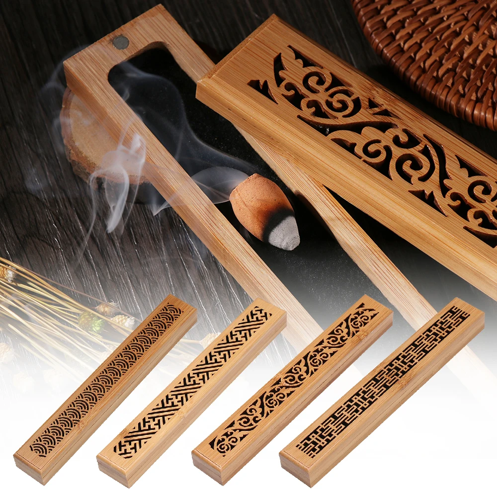 1 шт. ретро натуральный деревянный резной цветок ладан курильница Joss-stick вставленный держатель пепельница ароматерапия домашний декор ремесла