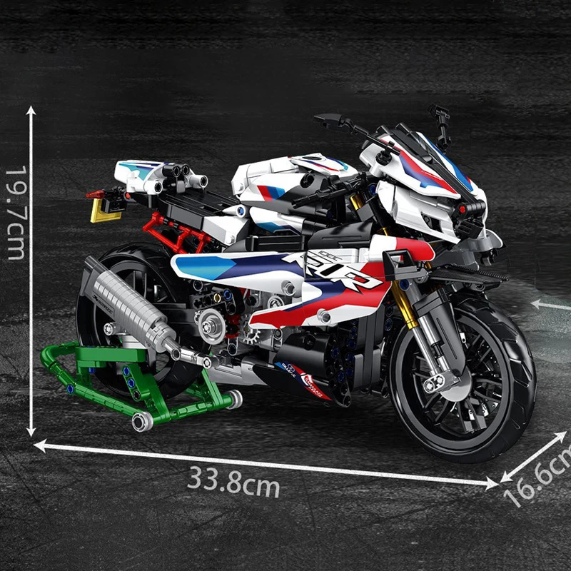 

Высокотехнологичные строительные блоки Panlos, строительные блоки для скоростного мотоцикла с светильник кой мощностью, маленькие кирпичи, и...