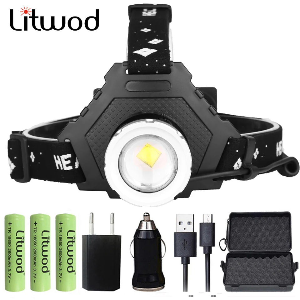 

XHP70.2 New arrive The most powerful Led headlamp Headlight 32W XHP50.2 zoom head lamp power bank 7800mah 18650 battery Z90+2063