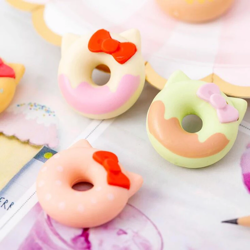 Милый мультфильм Hello Kitty Пончик карандаш ластик офисные и школьные