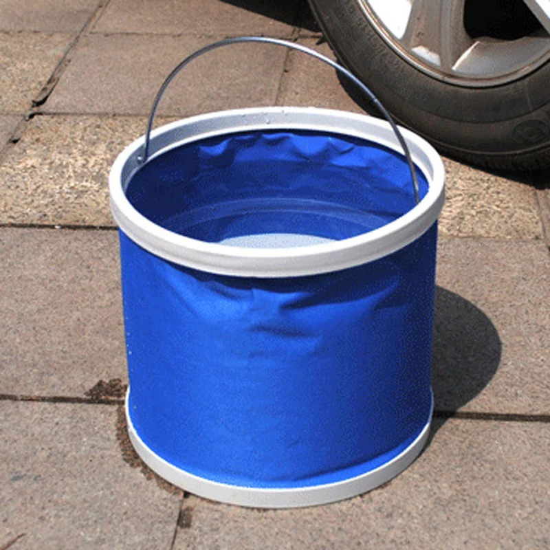 

Складное ведро для мытья автомобиля, для открытой рыбалки, круглое кухонное ведро для ванной 13л/бесплатное полотенце для мытья автомобиля
