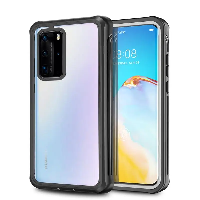 

Прочный чехол повышенной прочности для HUAWEI P30 Mate20 P40 pro mate30, встроенный протектор экрана, чехол с поддержкой разблокировки отпечатком пальца