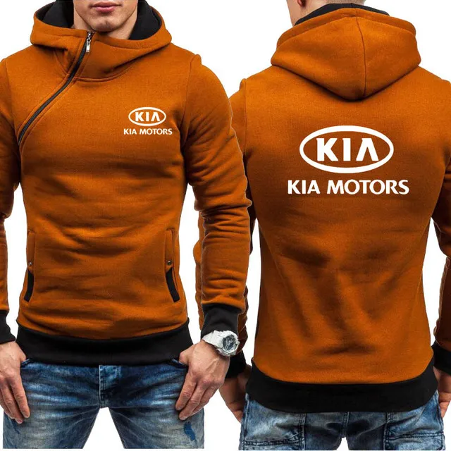 

Men Hoodies KIA Car Logo Print Casual HipHop Harajuku Long Sleeve Fleece warm Hooded Sweatshirts Mens zipper Jacket