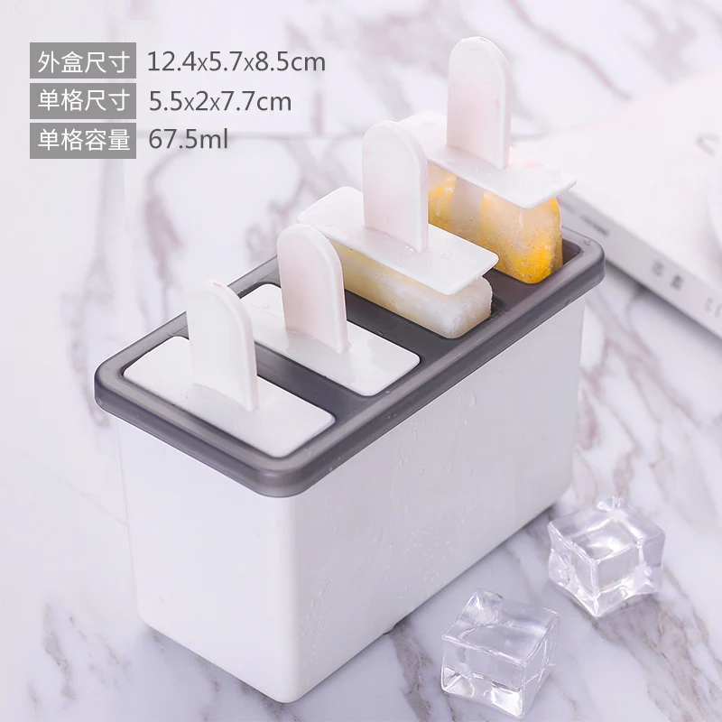 4 ячейки DIY Форма Для Мороженого Эскимо формы десерт многоразовая форма