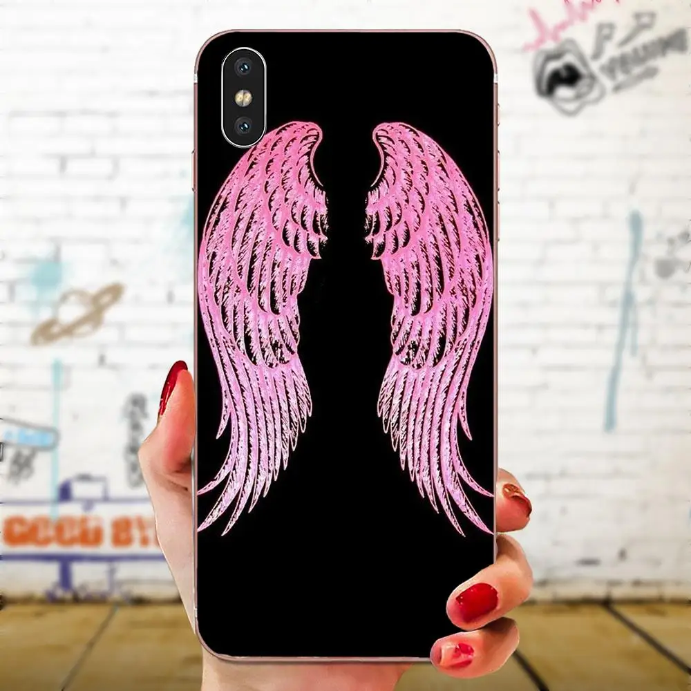 as picture Чехол из ТПУ с принтом «Крыло ангела» для девочек samsung Galaxy Note 5 8 9 S3 S4 S5 S6 S7 S8 S9 S10 5G mini Edge Plus Lite - Цвет: as picture