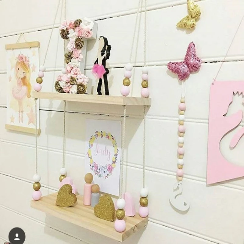 Двойная деревянная веревка для хранения бусин 2 доски настенная вешалка