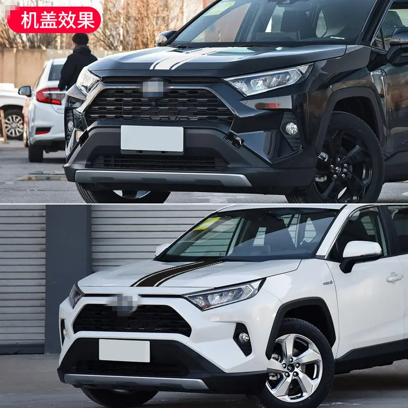 

Автомобильные наклейки для Toyota RAV4 2020, индивидуальные спортивные наклейки с обеих сторон корпуса, декоративные модифицированные наклейки RAV4