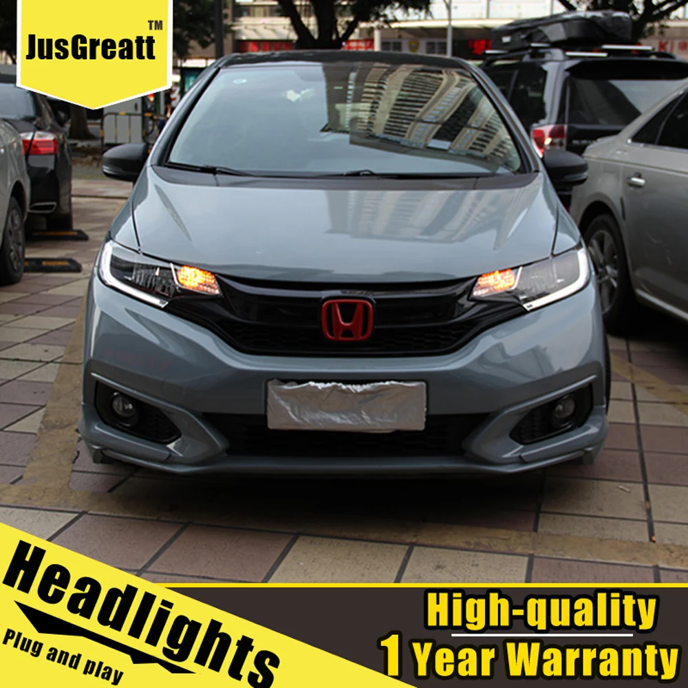 

A Pair For Fit Headlights 2013-2018 Fit LED Head Lamps All LED light Source Daytime Running Lights Dynamic Turn