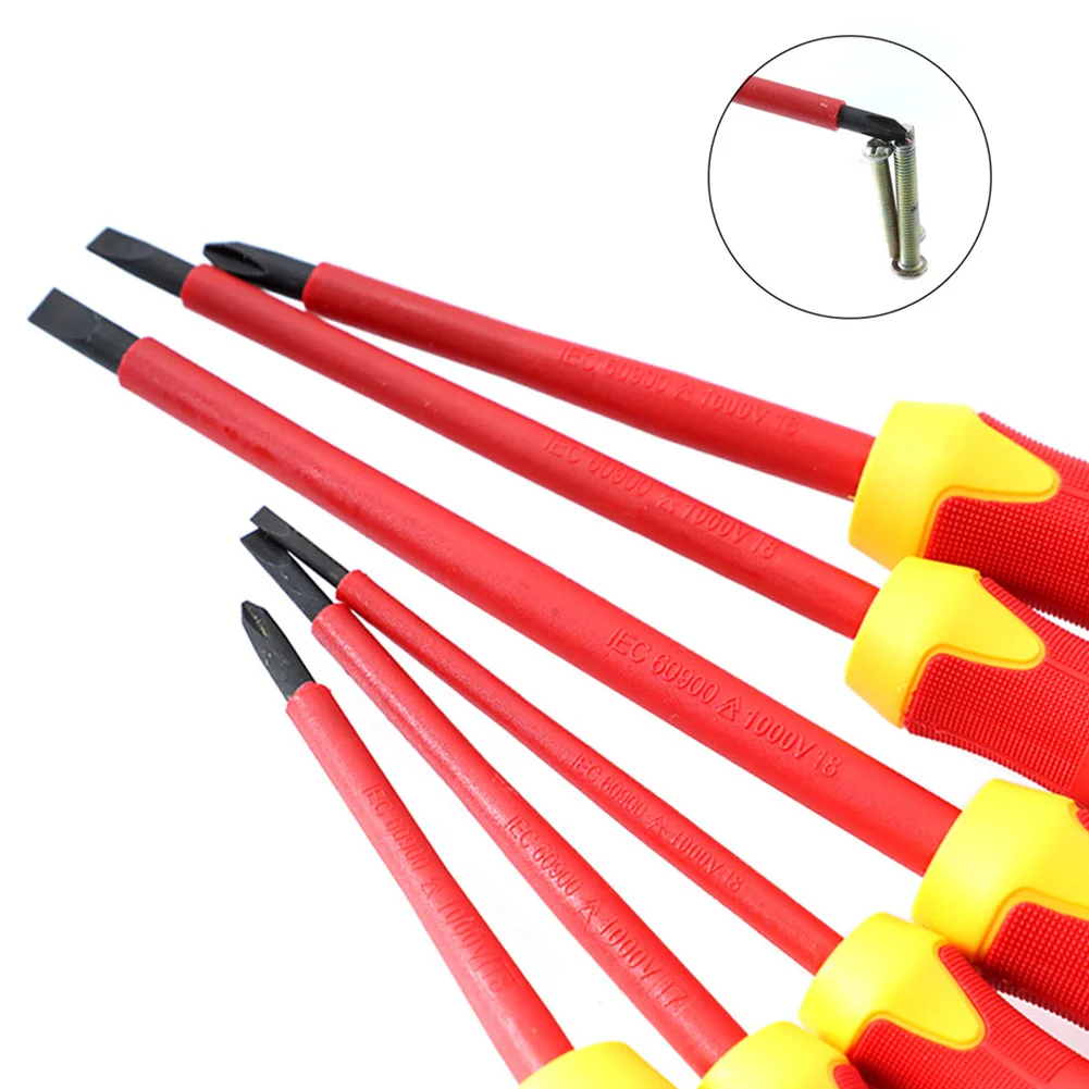 

7PCS Insulated Screwdriver Set Electrical Slotted 1000V with Circuit Tester Carry Screw Driver Case for Electrician Hand Tools