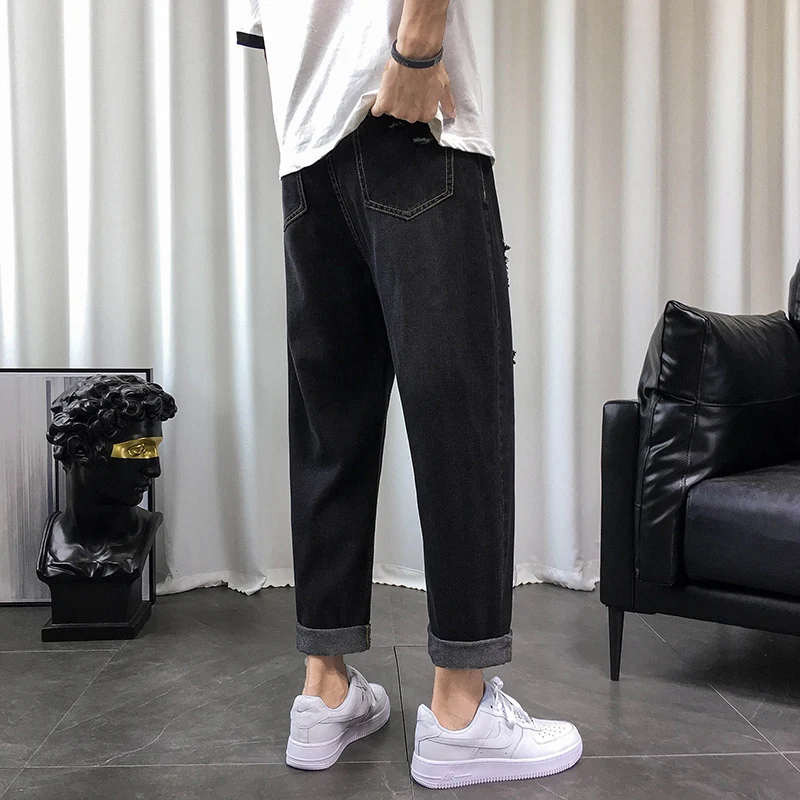 

SingleRoad Mens Jeans Men 2020 Oversized Wide Leg Straight Pants Japanese Streetwear Denim Pants Ripped Baggy Jeans For Men