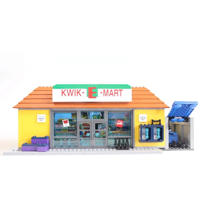 King(83004) 16004 дом KWIK-E-MART супермаркет 2232 шт. Модель Строительный блок кирпичи игрушки подарок для детей 71016